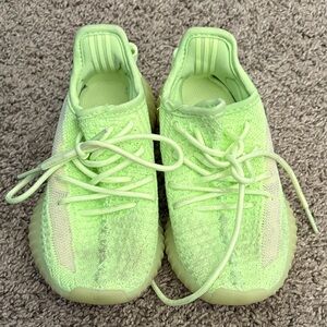 adidas Kids Neon Lime Green Knit Sneakers